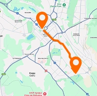 Route to Botanical Garden — horizontal layout