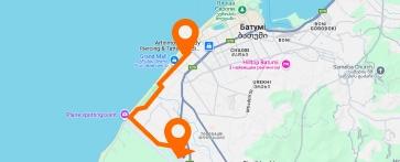 Khimshiashvili Route — Batumi Airport — вертикальное расположение