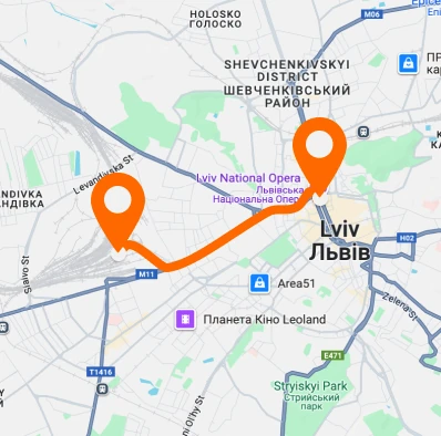 Railway station — Opera House — horizontal layout
