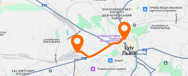 Railway station — Opera House — vertical layout