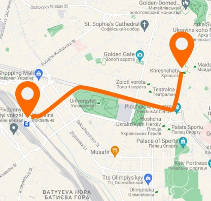 Railway station — Khreshchatyk — horizontal layout