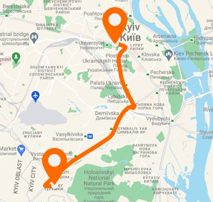 Teremky — Kyiv center — horizontal layout