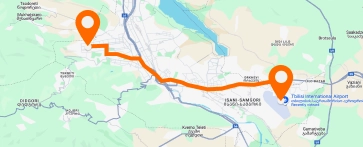 Vazha Pshavela — Tbilisi Airport — vertical layout